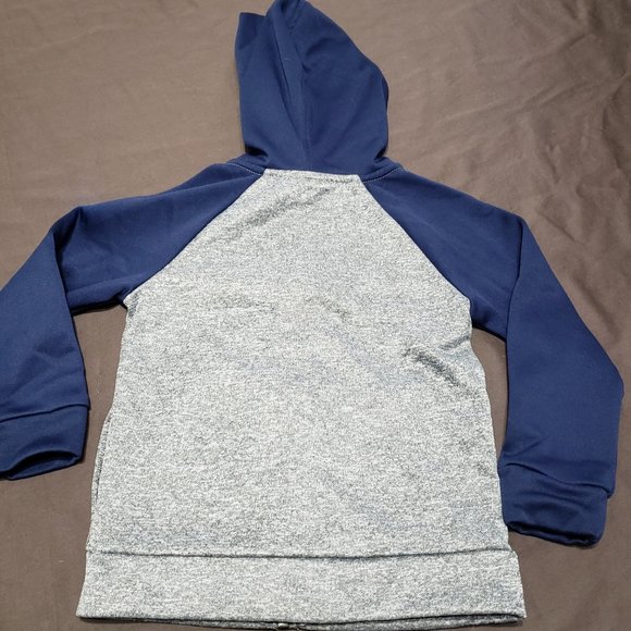 Puma Hoodie Zip Up Two Tone Blue Grey Orange Logo 3T Size - Picture 2 of 6